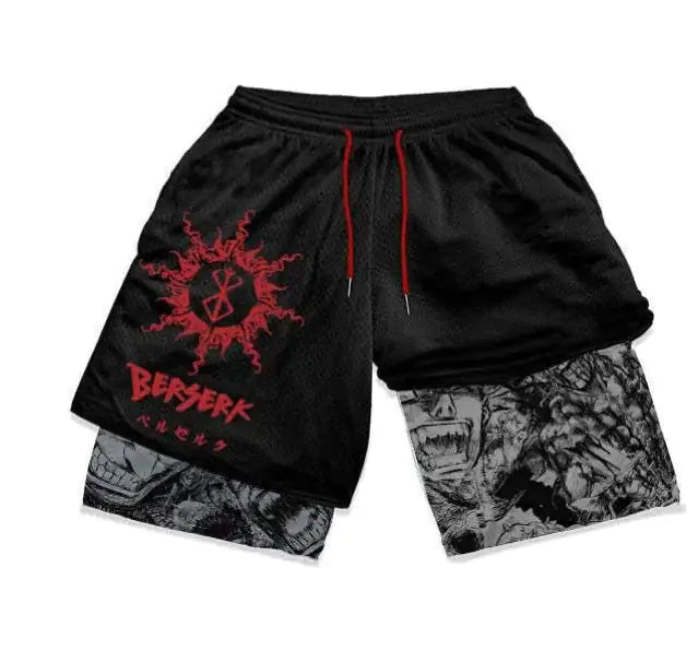 Anime  2 in 1 Gym Shorts