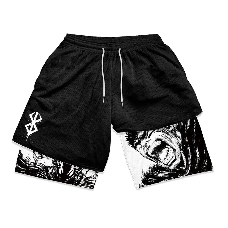 Anime  2 in 1 Gym Shorts