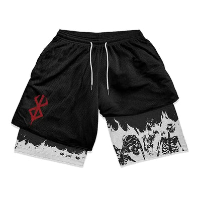 Anime  2 in 1 Gym Shorts