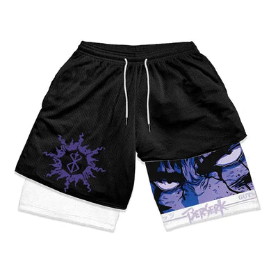 Anime  2 in 1 Gym Shorts