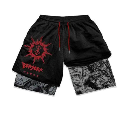 Anime  2 in 1 Gym Shorts